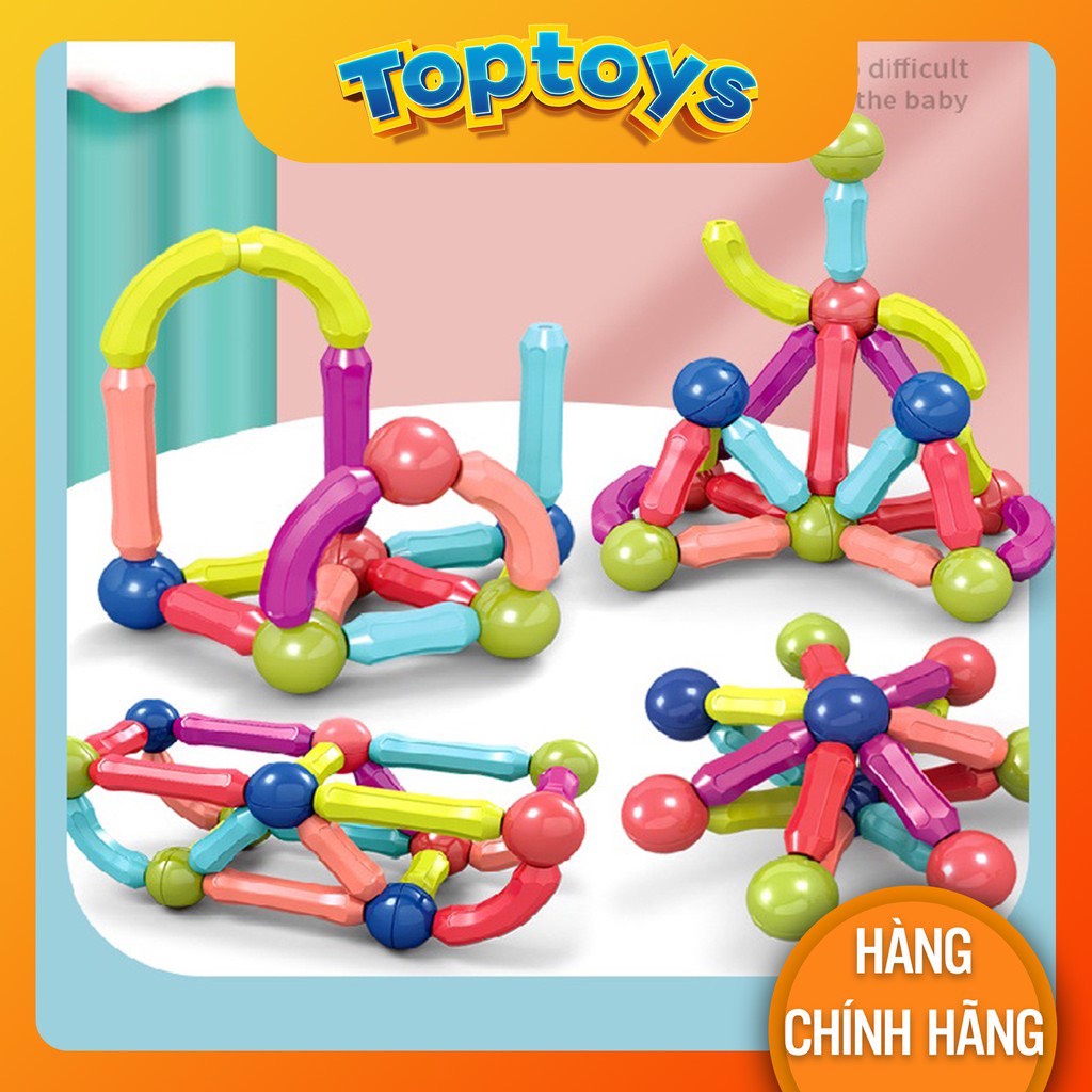 Bộ xếp hình nam châm, ghép hình nam châm, lắp ráp nam châm thông minh cho bé, hàng chính hãng, kích thích trí thông minh