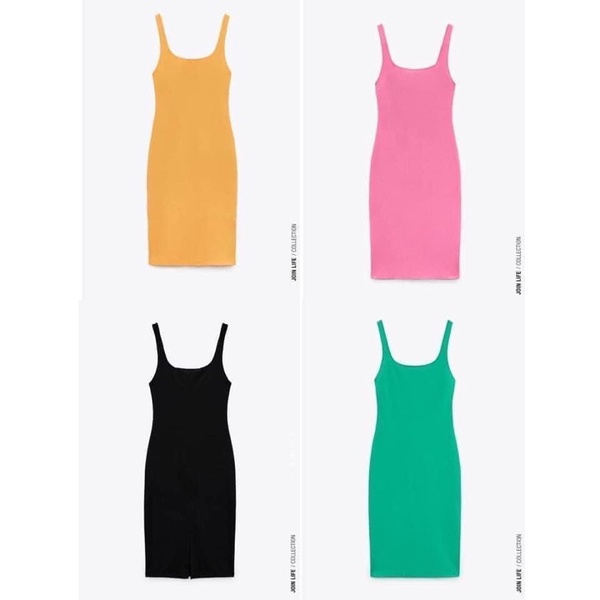 Váy body Zara Auth 2 màu đen, hồng S