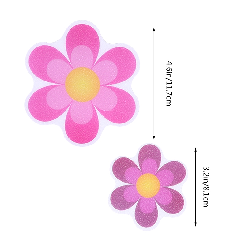 Bộ 10 Miếng Dán Chống Trượt Họa Tiết Hoa / Động Vật Biển Hoạt Hình Nhiều Màu Trang Trí Nhà Tắm