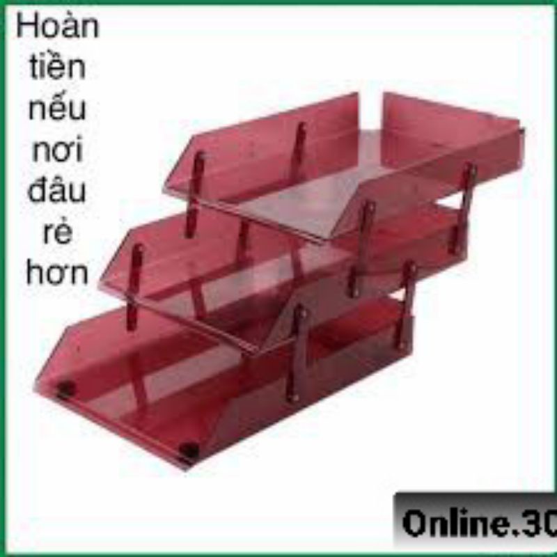 khay mica 3 tầng HR khay đựng tài liệu Mica