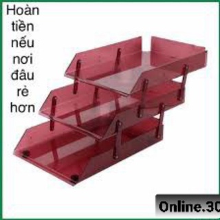Khay mica 3 tầng HR khay đựng tài liệu Mica