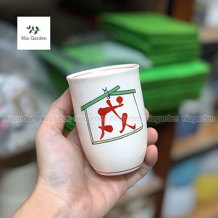 (G139) Chậu sứ trồng sen đá xương rồng gốm sứ Nhật Bản mini (đã khoan lỗ) Nia Garden GSN