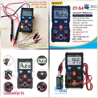Đồng hồ đa năng đo điện tự động hoàn toàn zoyi zt-s4 mẫu 2020