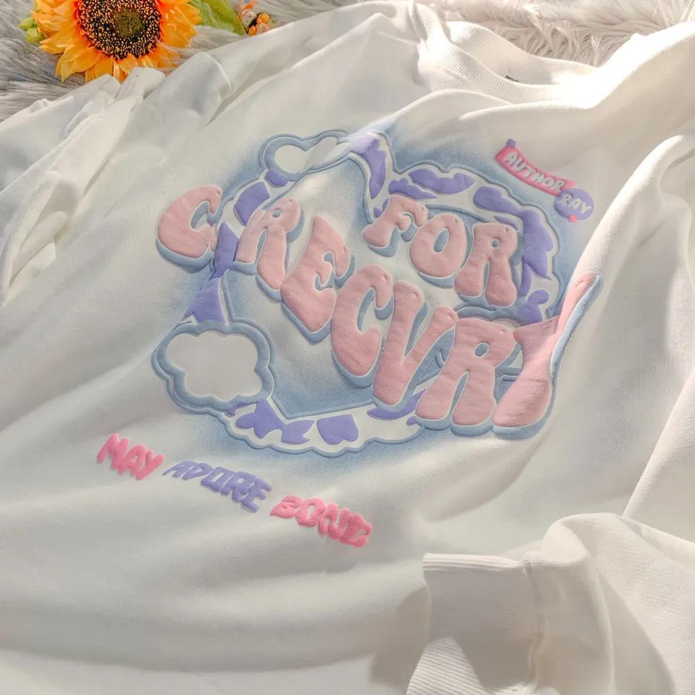 NRVP Áo thun nữ dài tay cổ tròn phong cách Hàn Quốc thời trang