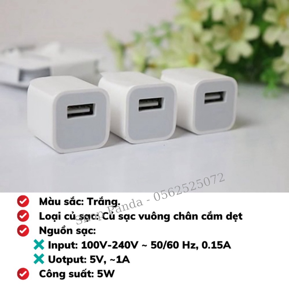 Cục sạc iphone, Củ sạc nhanh vuông A21 dành cho iPhone ổn định nguồn điện, Cốc sạc tuổi thọ cao