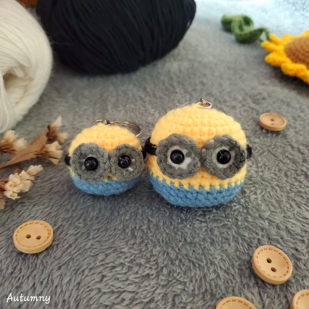 Móc khóa Minion bằng len handmade - Amigurumi - Quà tặng người thân, bạn bè, quà tặng sinh nhật, ...