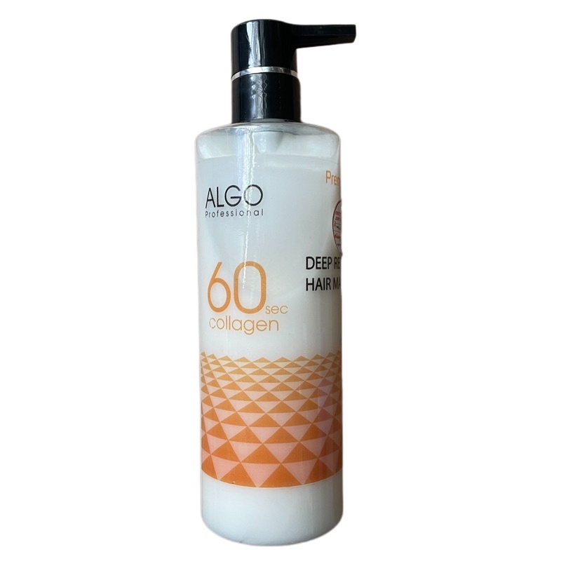 Hấp dầu phủ lụa ( dạng chai ) Collagen 60s Deep Repair Hair Mask Algo 500ml