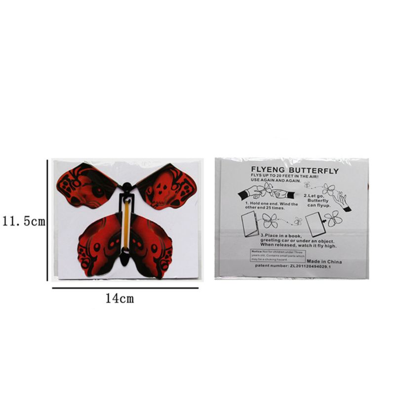 Set 5 Thẻ Đồ Chơi Hình Bướm Bay Sử Dụng Năng Lượng Mặt Trời