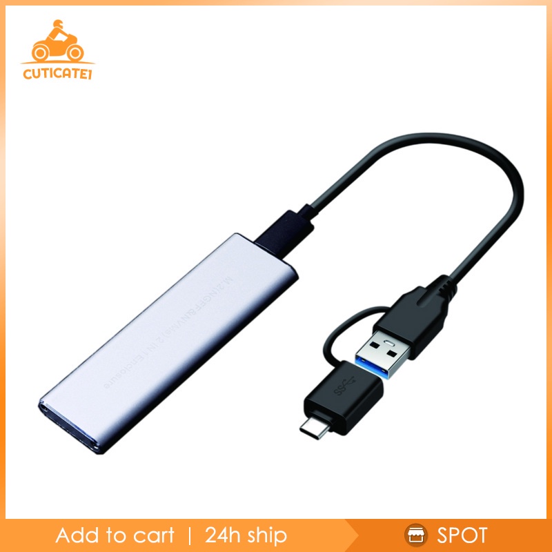 [CUTICATE1] M.2 NVME SSD SATA Enclosure Adapter USB C Case Dual Protocol | BigBuy360 - bigbuy360.vn