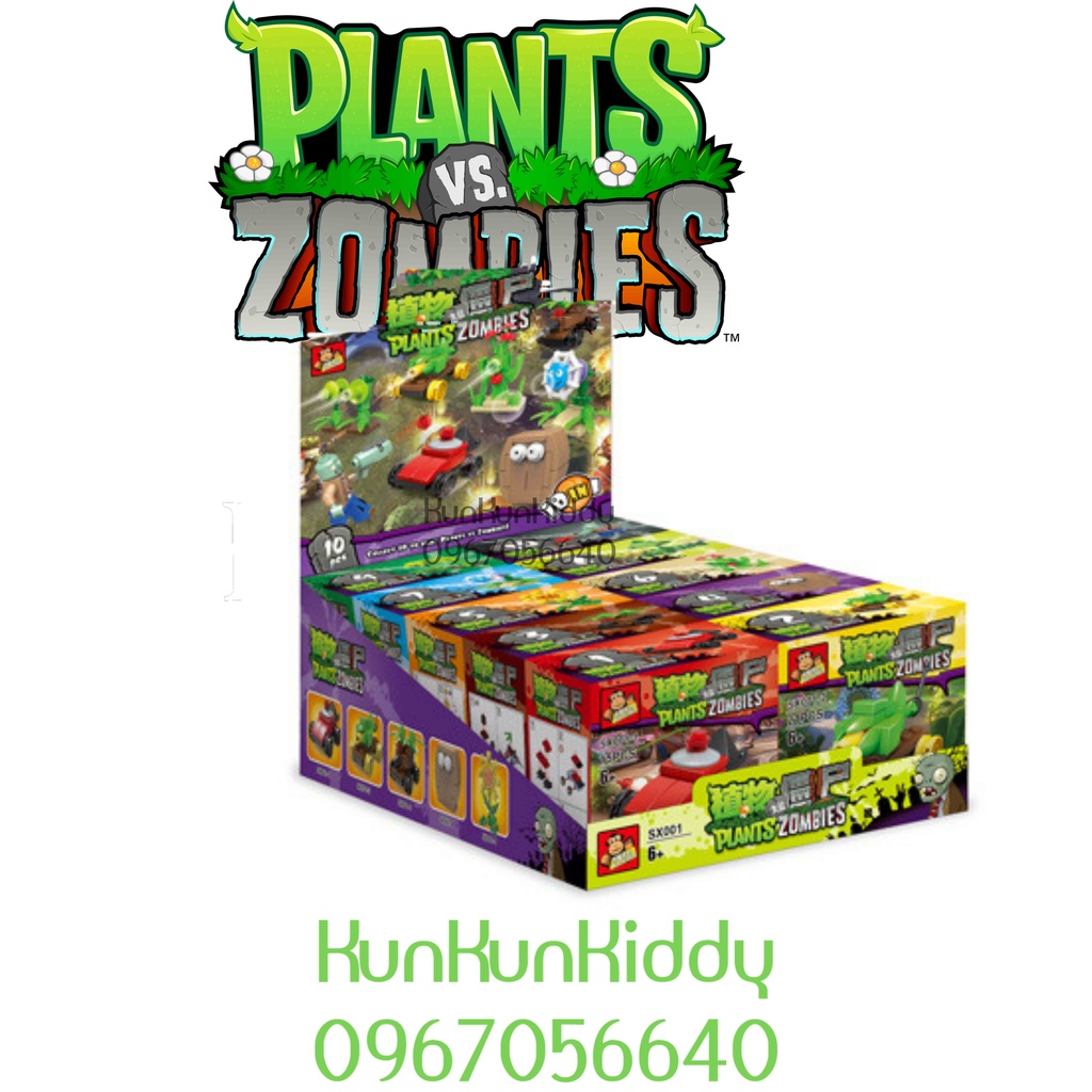 Mô hình đồ chơi lắp ghép PLANT vs ZOMBIE