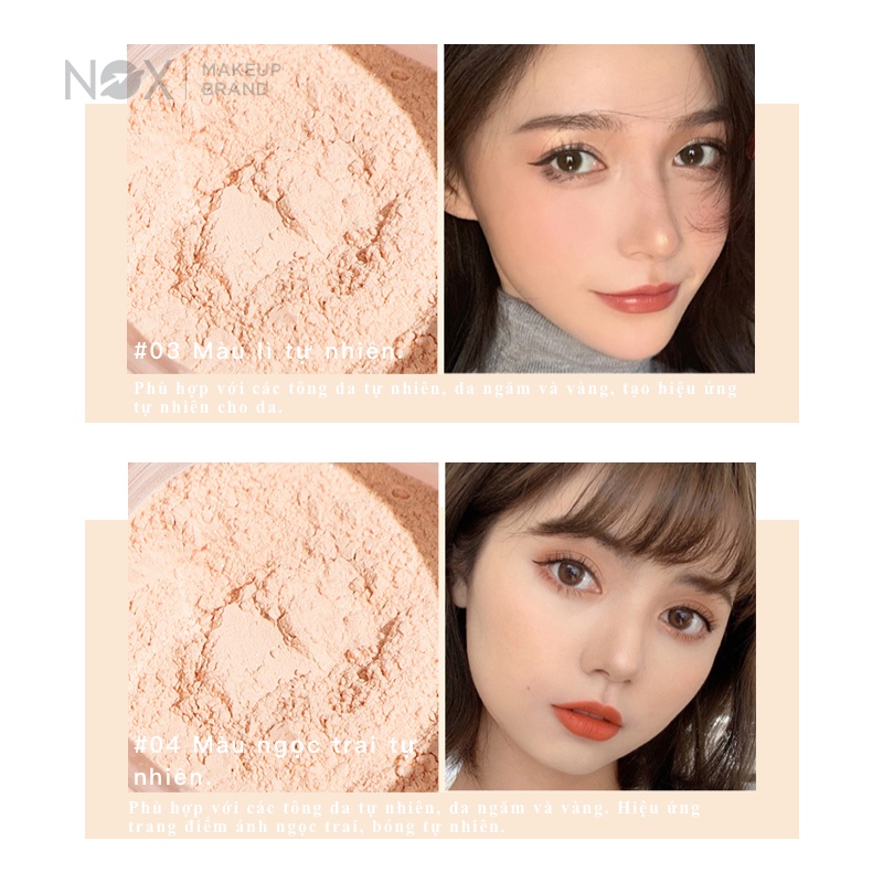 Phấn Phủ Hoàn Thiện Kiềm Dầu NOX 16 g Ánh Nhũ Mờ Dưỡng Ẩm Sáng Khoái Trang Điểm Không Tì Vết | BigBuy360 - bigbuy360.vn