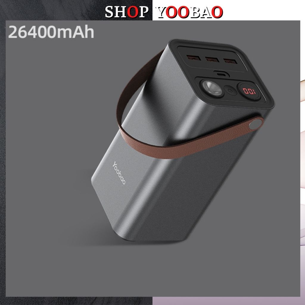 Trạm sạc dự phòng di động đa năng 220V Yoobao En1S pin 26.000mAh,3 cổng ra USB 18W,1 cổng ra Type-C 45W,1 ổ cắm 150W