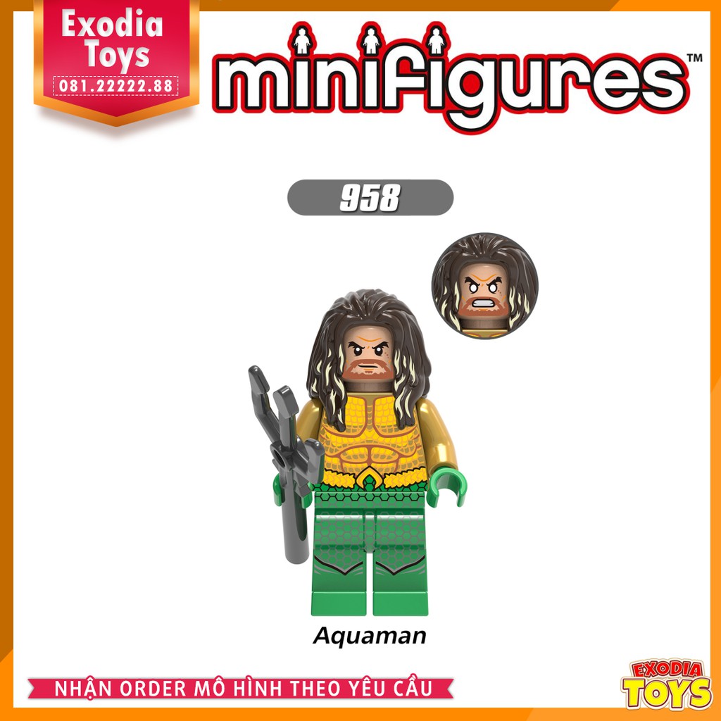 Xếp hình minifigure nhân vật siêu anh hùng Justice League vũ trụ DC Comics - Đồ Chơi Lắp Ghép Sáng Tạo - X0219