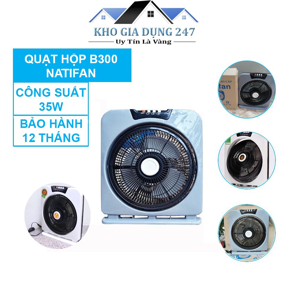 Quạt hộp B300 Natifan✨ NowShip Hà Nội 1H, Bảo Hành 12 Tháng - Quạt Điện - Quạt Bàn