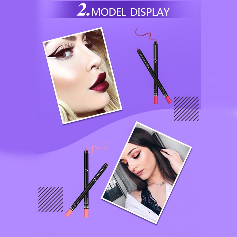 Bút Kẻ Viền Môi Màu Nhung Lì Lâu Trôi Suốt 24 Giờ Thương Hiệu brroa