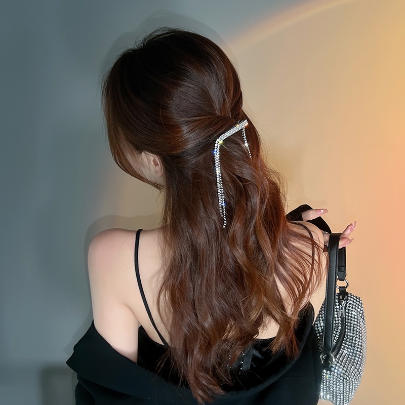 Kẹp Tóc Phối Tua Rua Phong Cách Hàn Quốc Chất Lượng Cao