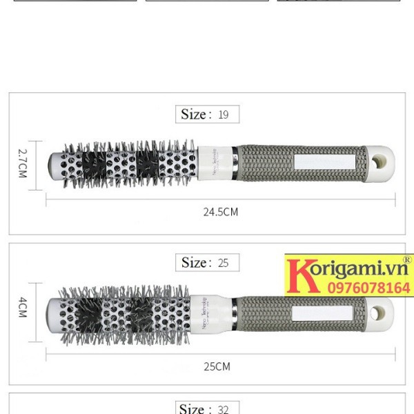 LƯỢC SẤY TRÒN TẠO KIỂU XOĂN TRÁNG SỨ NANO