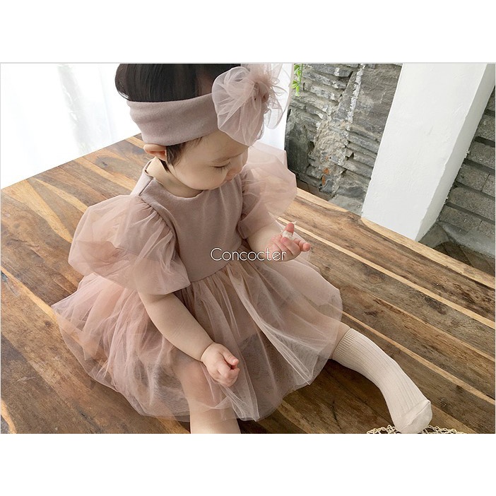 Bodysuit tiểu thư kèm turban cho bé gái