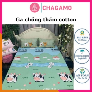 Ga chống thấm cotton ga chống thấm nước cho bé không nóng bí không ồn đệm dày 15-20cm