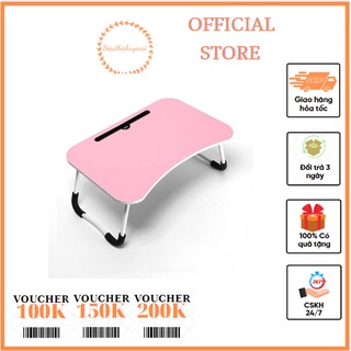 Bàn học gấp gọn có khe cắm có ảnh thật hàng xịn