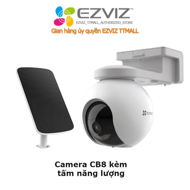 Camera ngoài trời wifi thông minh 2K EZVIZ CB8 - dùng pin năng lượng xanh