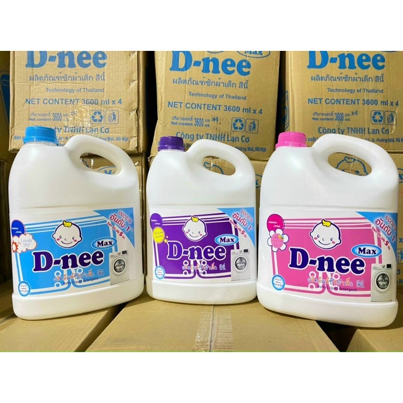 Nước giặt quần áo em bé Dnee 3000ml Hồng/ Xanh Dương