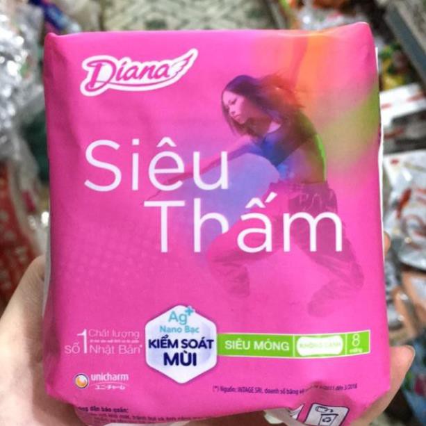 Băng Vệ Sinh Diana Siêu Mỏng Bịch 8 miếng