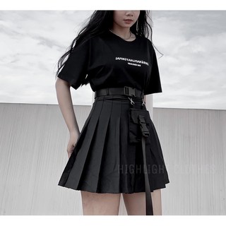 CHÂN VÁY KAKI XẾP LY TÚI HỘP KÈM NỊT NỮ