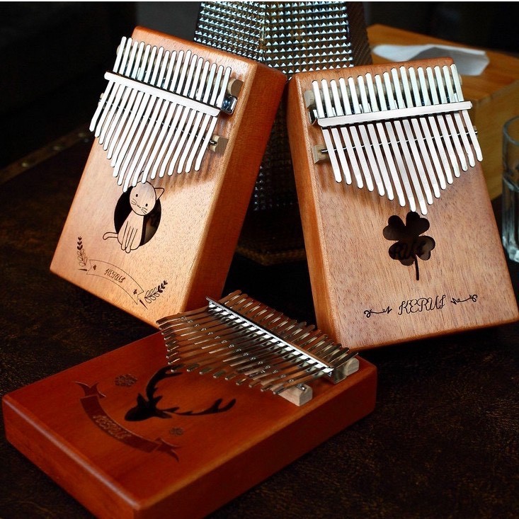 Đàn Kalimba 17 phím thumbs piano keyboard gỗ tre chuẩn phím C TLP96