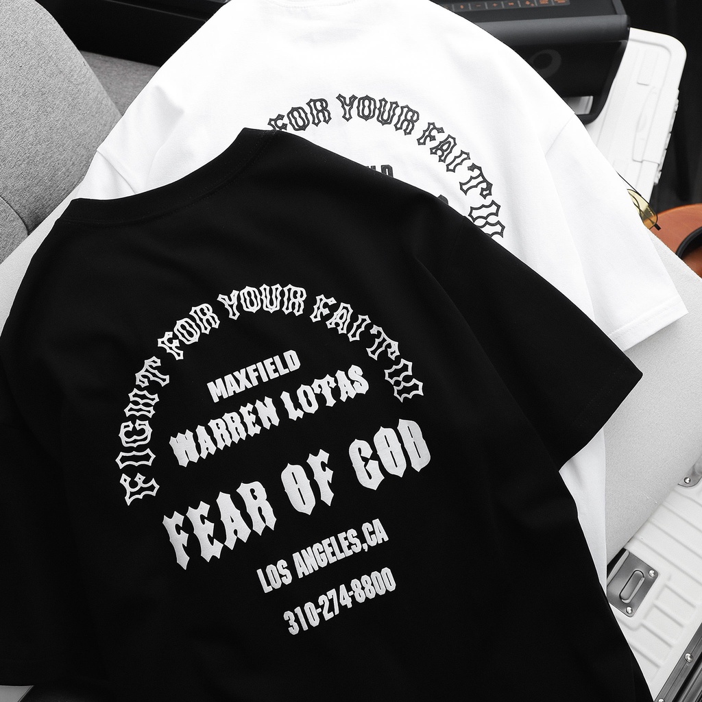 Aó thun nam cổ tròn ngắn tay ESSENTIALS Fear of God ,Form OVER,chất vải cotton loại 1 co dãn,Hàng vnxk
