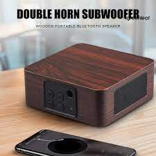 Loa bluetooth không dây mini Q1A vỏ gỗ, thiết kế nhỏ gọn đẹp mắt âm thanh ổn định dễ mang theo