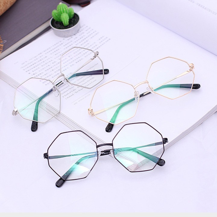Kính mắt lục giác xuyên đêm thời trang nam nữ