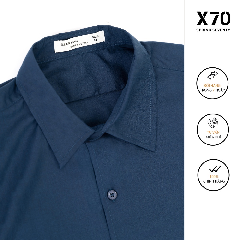 Áo Sơ Mi Nam Dài Tay Nhiều Màu Trơn Thiết Kế Thời Trang X70 - 07660001