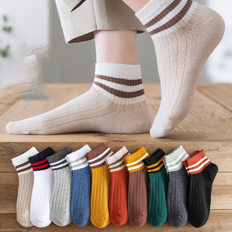 Vớ Cổ Thuyền Họa Tiết Kẻ Sọc Dễ Thương Cho Nữ