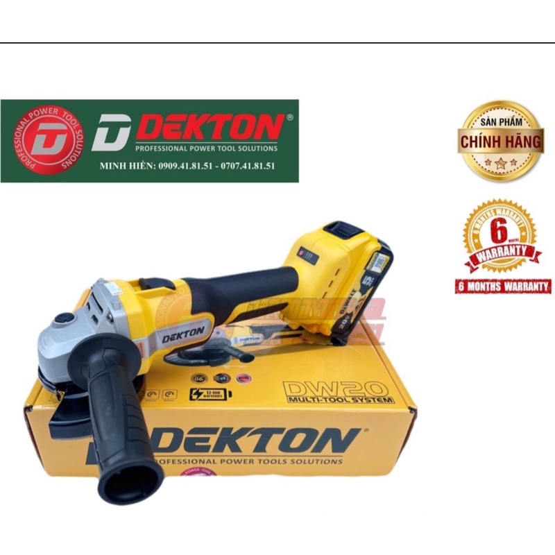 Máy Mài Gốc Dekton DW20-AG100S Dùng PIN / Chân Pin Dewalt /Nhỏ Gọn Nhẹ Siêu Mạnh