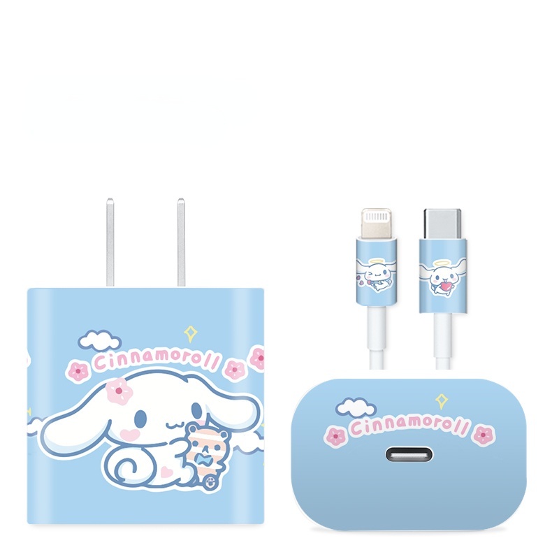 Miếng Dán Trang Trí Dễ Thương Cho Sạc iPhone 5w 18w 20w