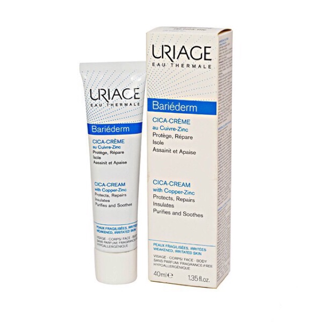 URIAGE KEM CHĂM SÓC DA KÍCH ỨNG BARIEDERM CICA-CREME - 40ML