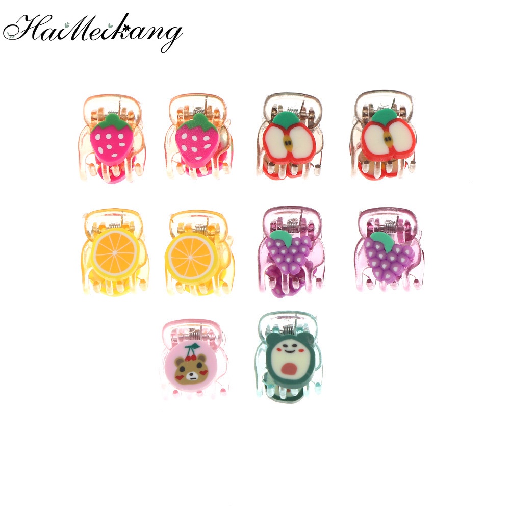 Set 10 kẹp tóc công chúa HAIMEIKANG màu sắc kẹo ngọt ngào nhỏ xinh cho phái nữ