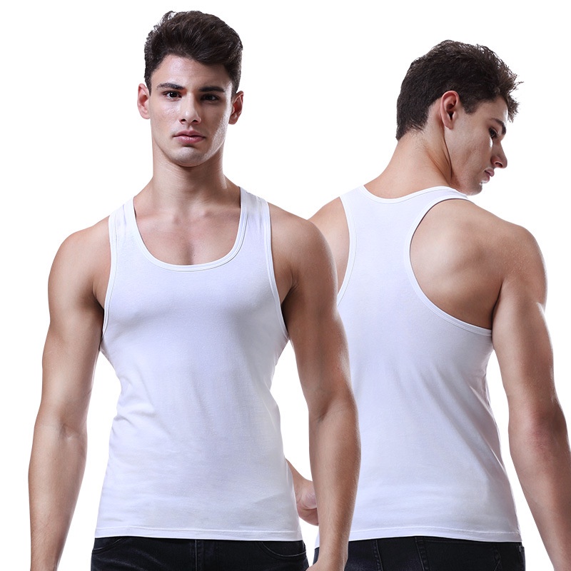 Áo Thun Ba Lỗ Ôm Dáng Bằng Cotton Thoáng Khí Phong Cách Thể Thao Cho Nam 090