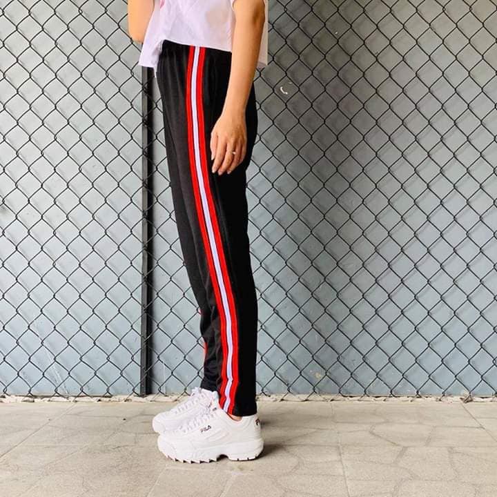 [Kèm video +  hình thật] Quần 3 sọc trắng vàng/ đỏ 3 lines pant unisex | BigBuy360 - bigbuy360.vn