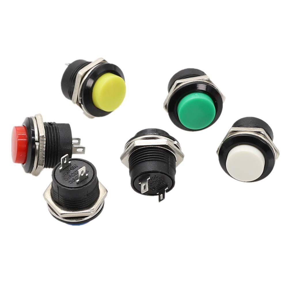 Taylor1 Công Tắc Nút Nhấn Tròn Bằng Nhựa Màu Vàng / Xanh Dương / Xanh Dương Tiện Dụng