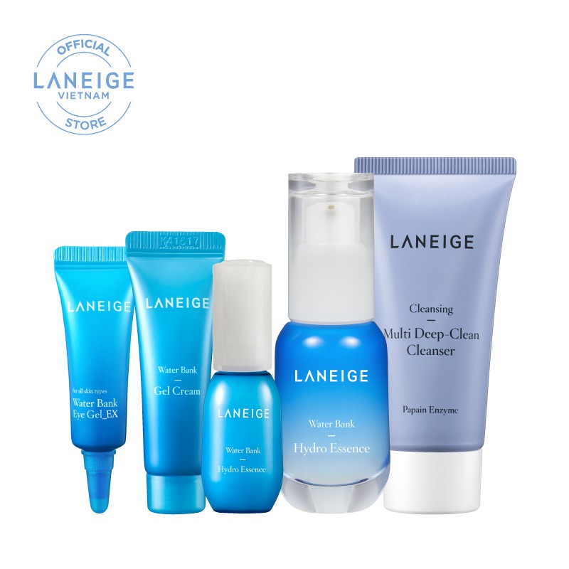 Bộ sản phẩm dưỡng ẩm dành cho da dầu và da hỗn hợp Laneige Water Bank Hydro