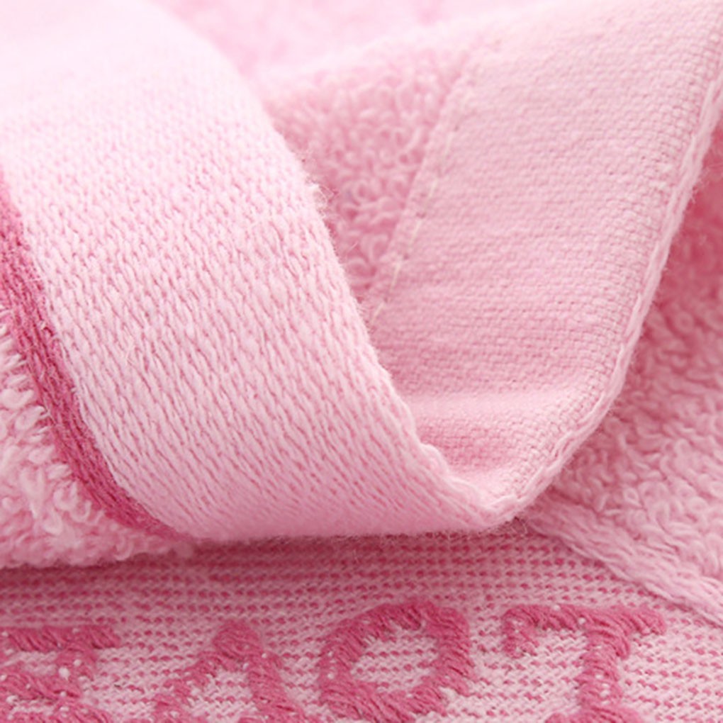Khăn mặt, khăn tắm chất liệu cotton, hình trái tim hồng