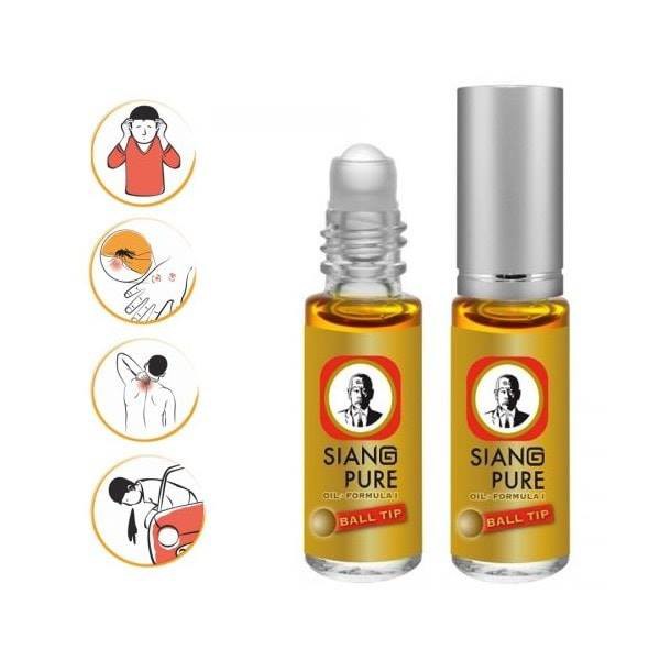 [LẺ]..::✨Dầu gió lăn Siang Pure Oil Ball Tip ông già Thái Lan 3cc✨::..