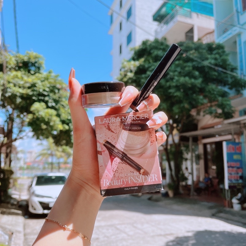 PHẤN PHỦ LAURA MERCIER MINISIZE 5G + NHŨ MẮT