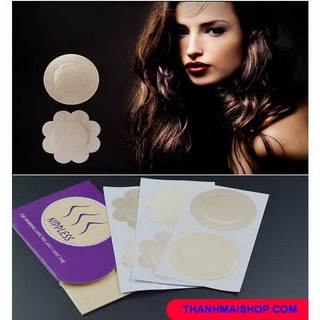 Combo 20 miếng dán nhũ hoa vải lụa Nippless DAN006x2 hình hoa, hình tròn