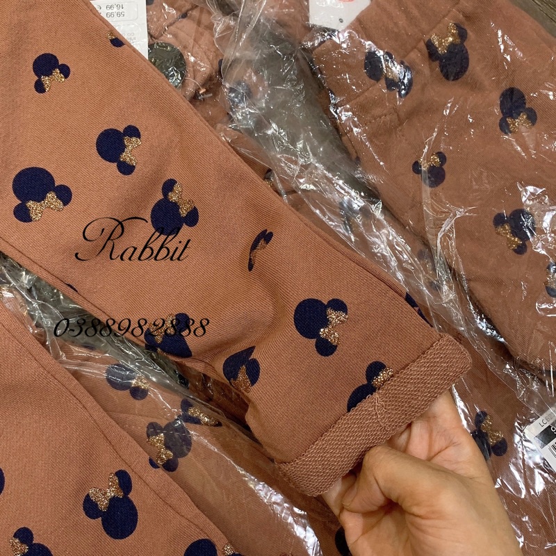 Quần nỉ da cá Minnie