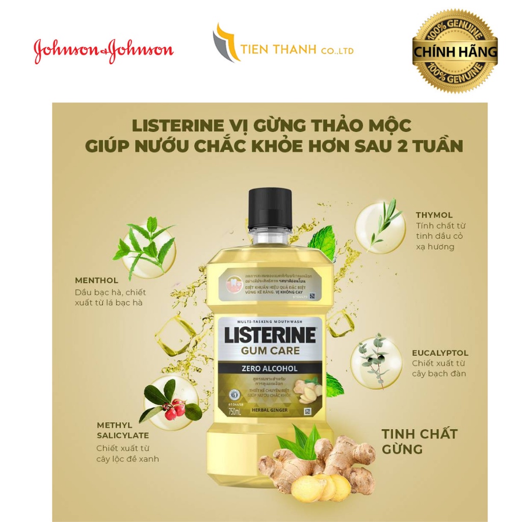 NƯỚC SÚC MIỆNG LISTERINEGUM CARE &quot;giúp nướu chắc khỏe&quot;-Hàng chính hãng.