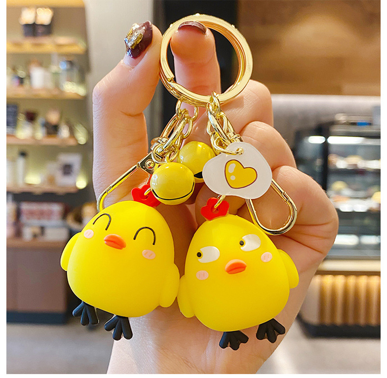 Móc Khóa Hình Gà Con Dễ Thương Độc Đáo