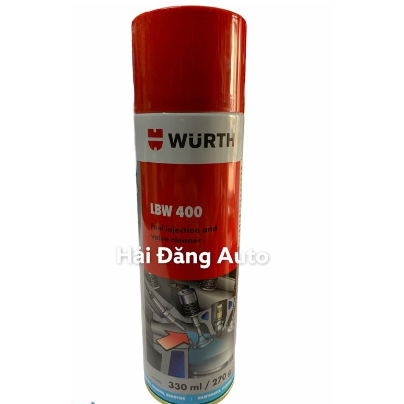 Dung dịch vệ sinh kim phun xăng Wurth Sử dụng với bộ kit chuyên dụng.
